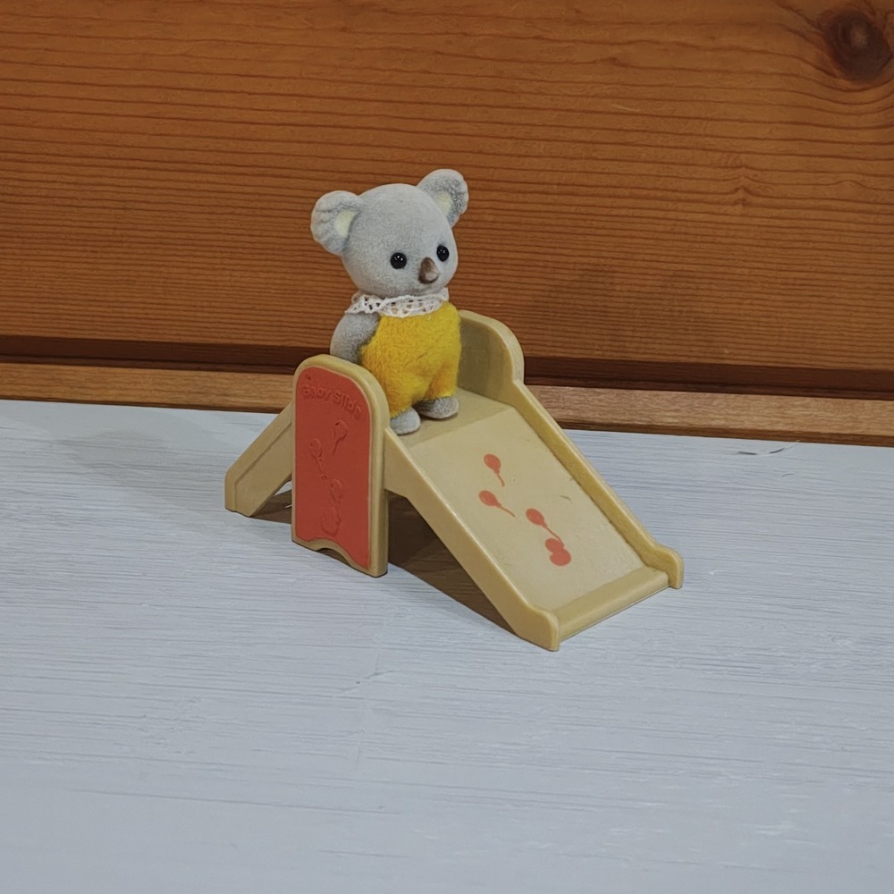Sylvanian Families Calico Critters Vintage Baby Slide and Koala in Yellow